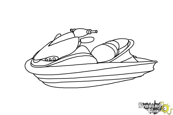 How To Draw Ski Boat