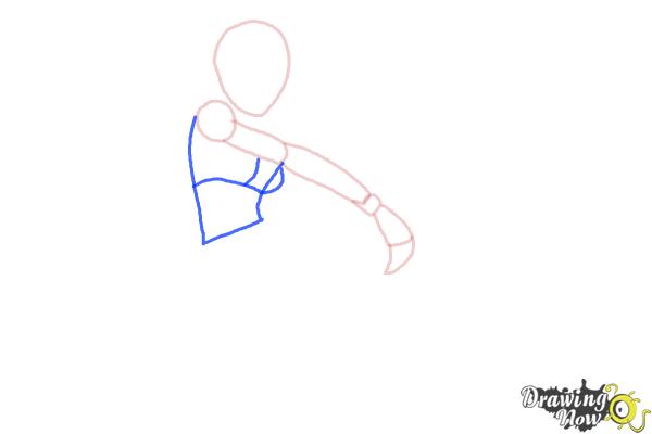 How to Draw Renee from Mew Mew Power - Step 4 How to Draw Renee from Mew Mew Power - Step 4