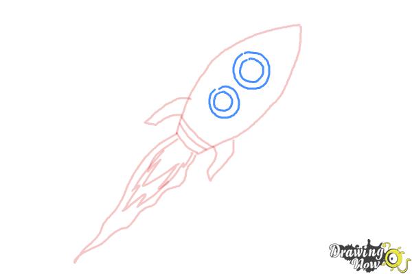 How to Draw a Rocket Ship - Step 5