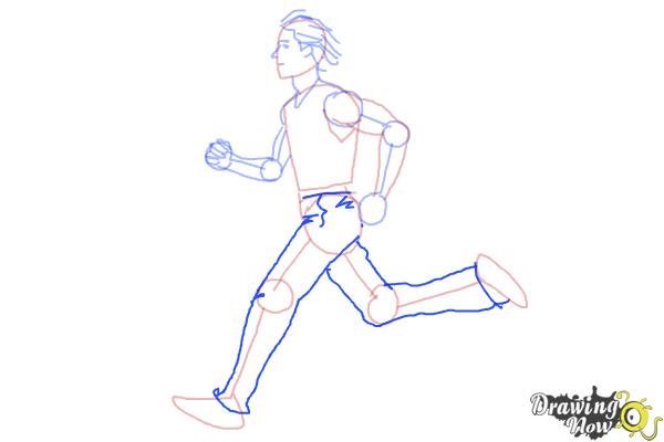 How to Draw a Running Person - Step 7