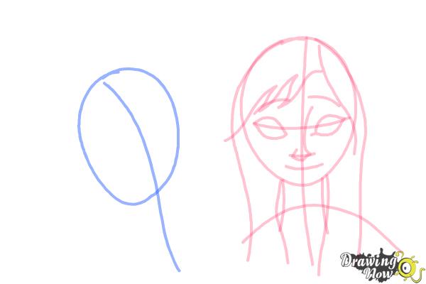 How to Draw Anna And Elsa from Frozen - Step 7