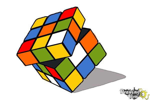 How to Draw a Rubik'S Cube - Step 10