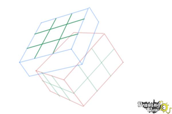 How to Draw a Rubik'S Cube - Step 7