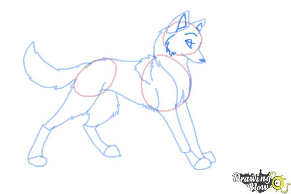 How to Draw Anime Wolves - Step 8