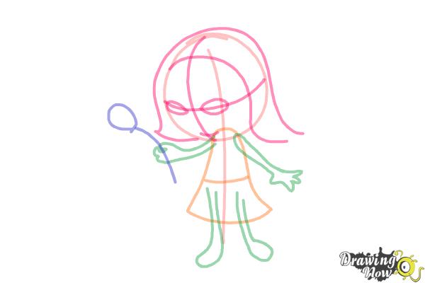 How to Draw a Little Girl Step by Step - Step 3 How to Draw a Little Girl Step by Step - Step 3