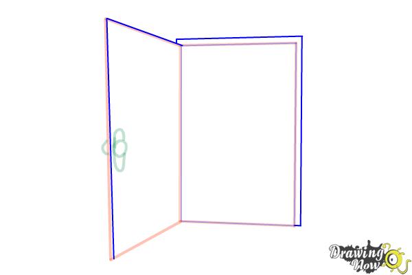 How to Draw an Open Door - Step 5