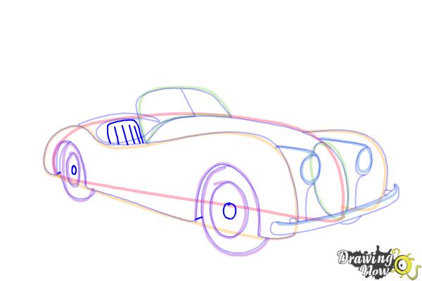 How to Draw Old Cars - Step 12