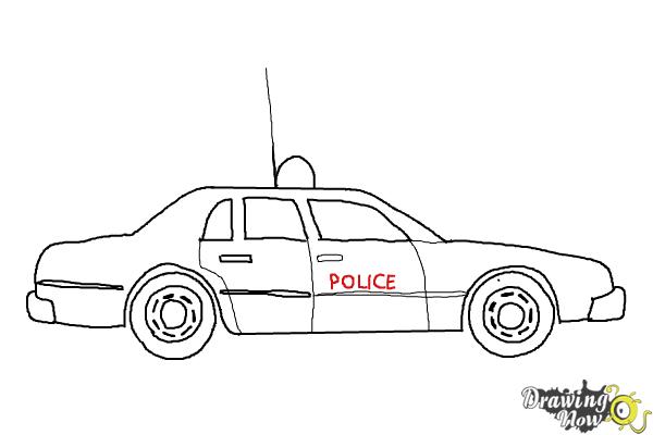 How to Draw a Police Car - Step 9