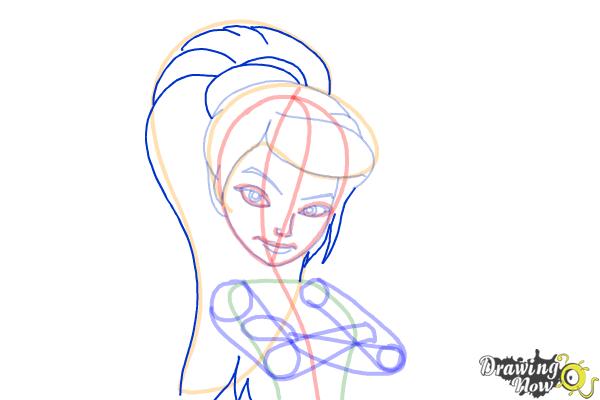 How to Draw Vidia from The Pirate Fairy - Step 8