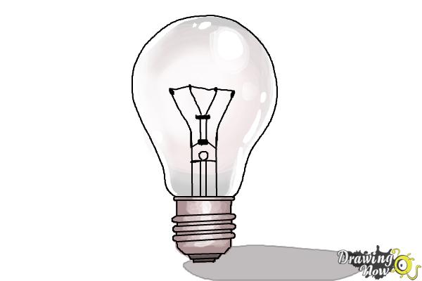 Light Bulb Drawing Tutorial - How to draw Light Bulb step by step