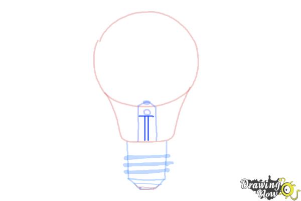 How to Draw a Light Bulb - Step 6