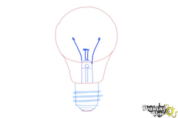How to Draw a Light Bulb - Step 7