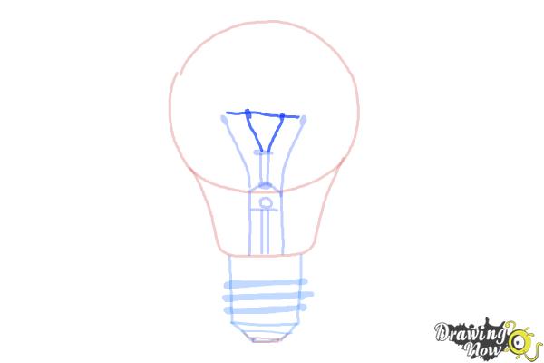 Light Bulb Drawing — How To Draw A Light Bulb Step By Step