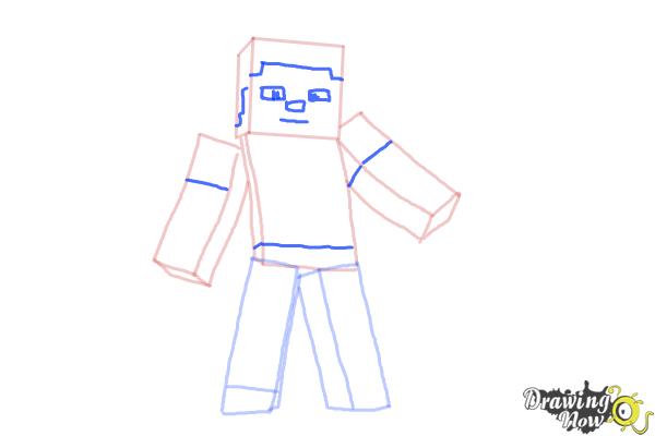 How to Draw Minecraft Characters - Step 7