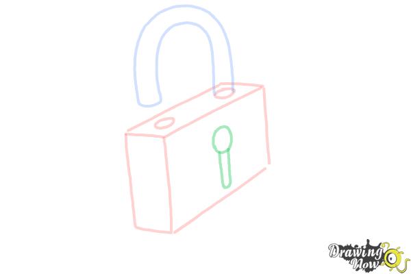 How to Draw a Lock - Step 6