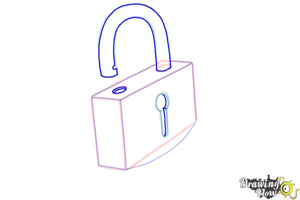 How to Draw a Lock - Step 8