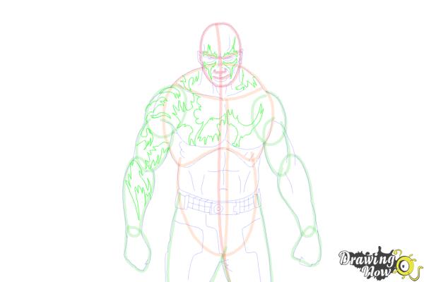 How to Draw Drax The Destroyer from Guardians Of The Galaxy - Step 11