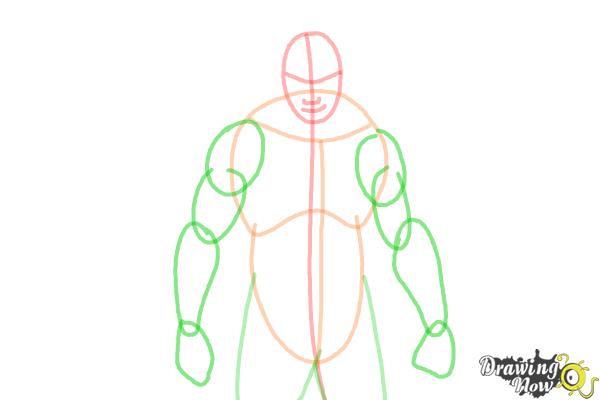 How to Draw Drax The Destroyer from Guardians Of The Galaxy - Step 5