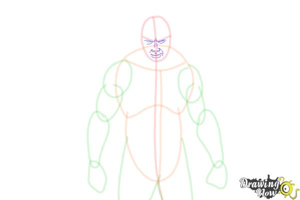 How to Draw Drax The Destroyer from Guardians Of The Galaxy - Step 6