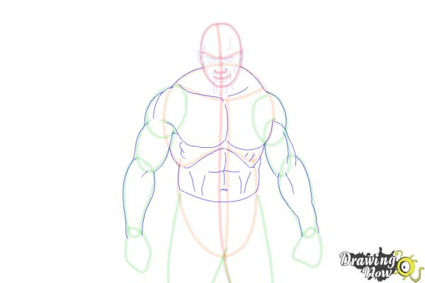 How to Draw Drax The Destroyer from Guardians Of The Galaxy - Step 8