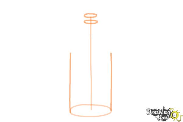 How to Draw a Water Bottle - Step 2