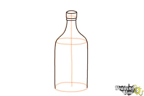 How to Draw a Water Bottle - Step 4
