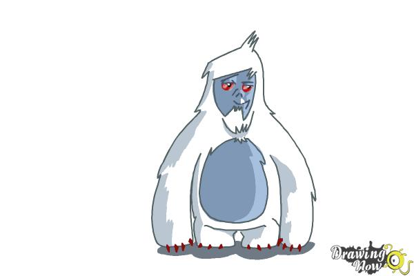 How to Draw a Yeti - Step 12