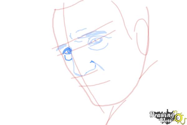 How to Draw Liam Neeson - Step 6