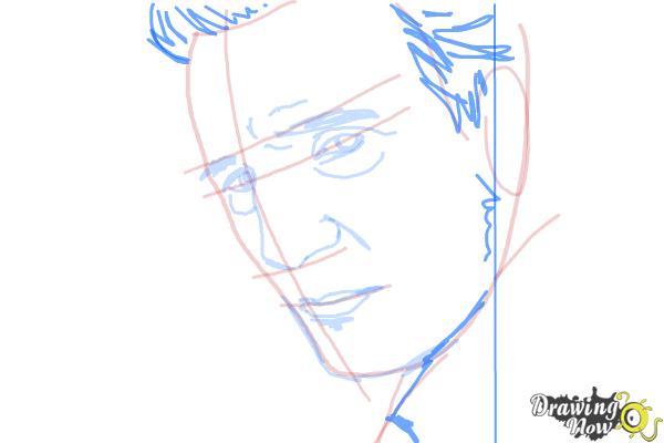 How to Draw Liam Neeson - Step 8