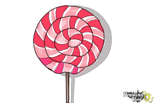 How to Draw a Lollipop - Step 7