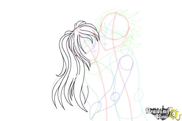 Single one line drawing cute couple in romantic pose Happy man hugging his  partner woman 8989761 Vector Art at Vecteezy