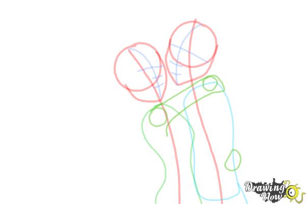 How to Draw a Cute Couple - Step 5