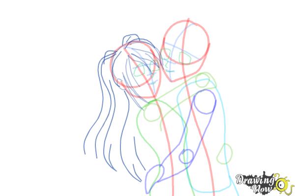 How to Draw a Cute Couple - Step 8