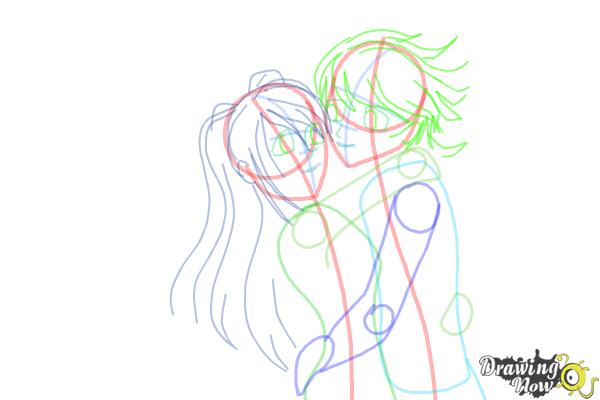 How to Draw a Cute Couple - Step 9