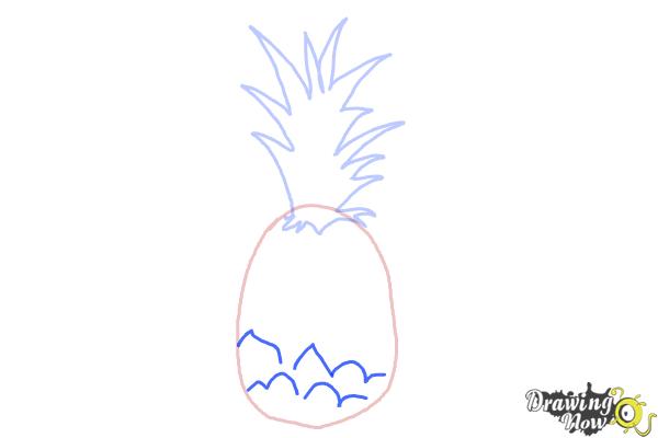 How to Draw a Pineapple - DrawingNow