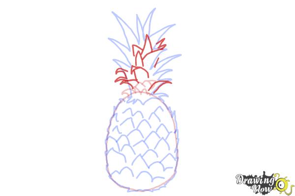 How to Draw a Pineapple - Step 6