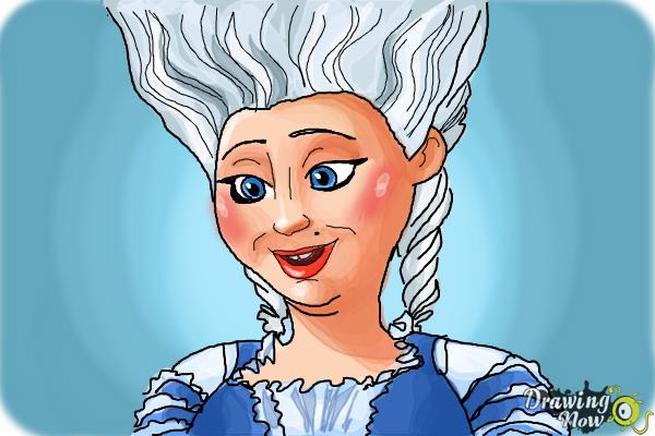 How to Draw Marie Antoinette from Mr. Peabody &Amp; Sherman - Step 11