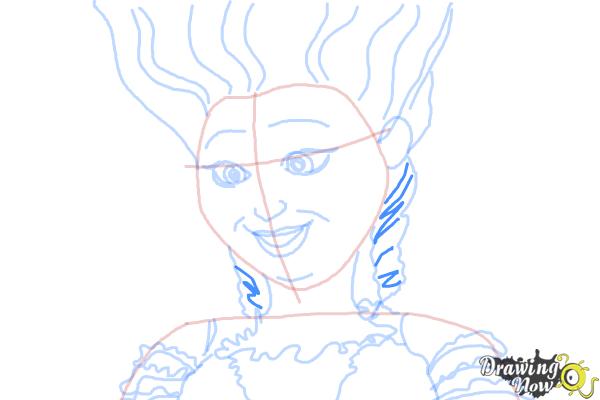 How to Draw Marie Antoinette from Mr. Peabody &Amp; Sherman - Step 9