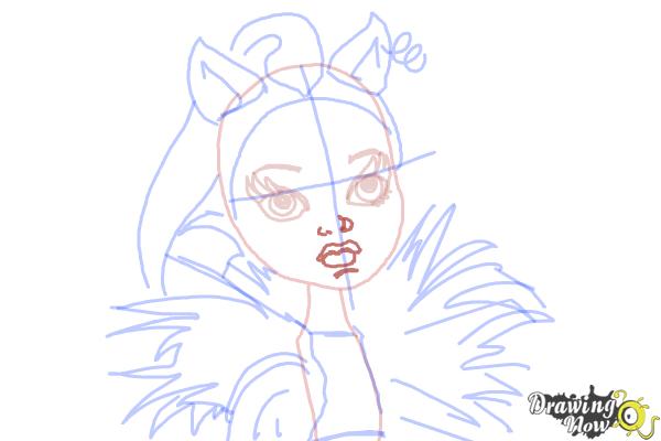 How to Draw Clawvenus from Monster High Freaky Fusion - Step 9