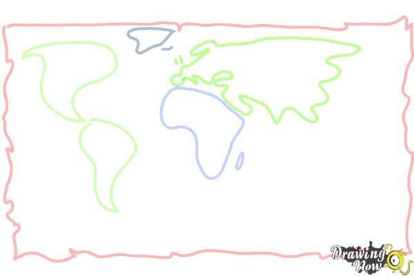 How to Draw a World Map - DrawingNow