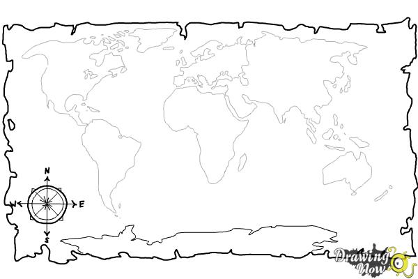 how to draw a map How To Draw A World Map Drawingnow