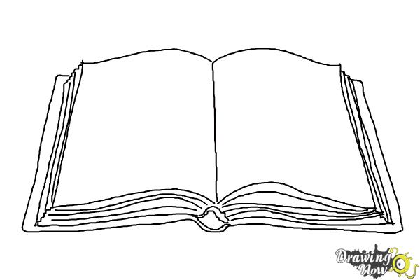 How to Draw an Open Book - Step 6
