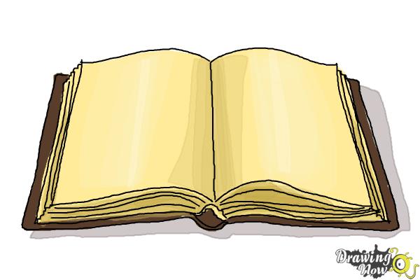 How to Draw an Open Book - Step 7