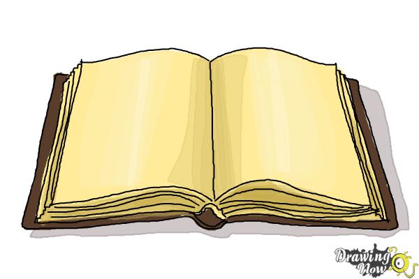 How to draw a Open Book Step by Step