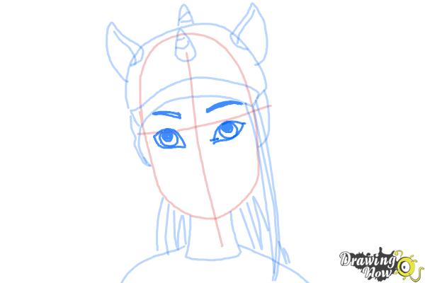 How to Draw Neighthan Rot from Monster High Freaky Fusion - Step 7