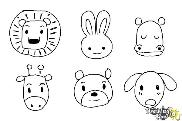 Learn How to Draw for Children - Step by Step : Animals drawing