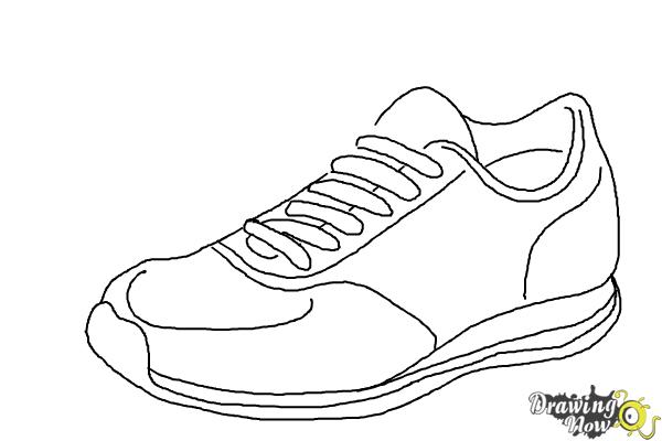 running shoes sketch