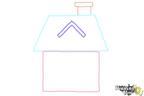 How to Draw a House Step by Step For Kids - Step 4