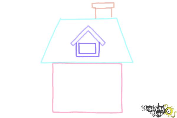 How to Draw a House Step by Step For Kids - Step 5