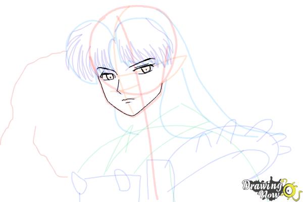 How to Draw Sesshomaru from Inuyasha - Step 11